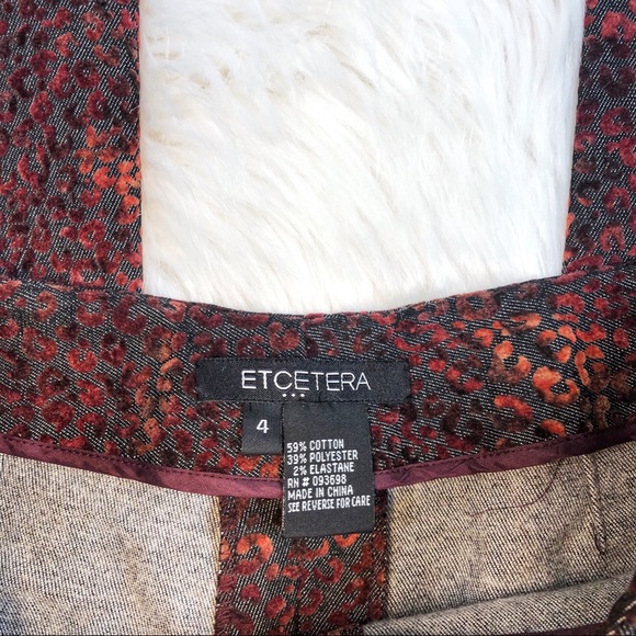 Ecetera Burgundy Leopard Burnout Pants - Picture 4 of 5